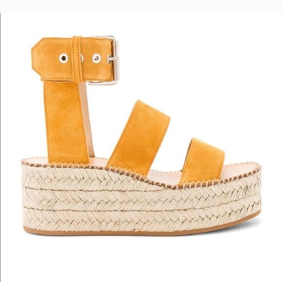 NIB Rag & Bone Tara Sandal in Marigold Suede - Picture 3 of 8